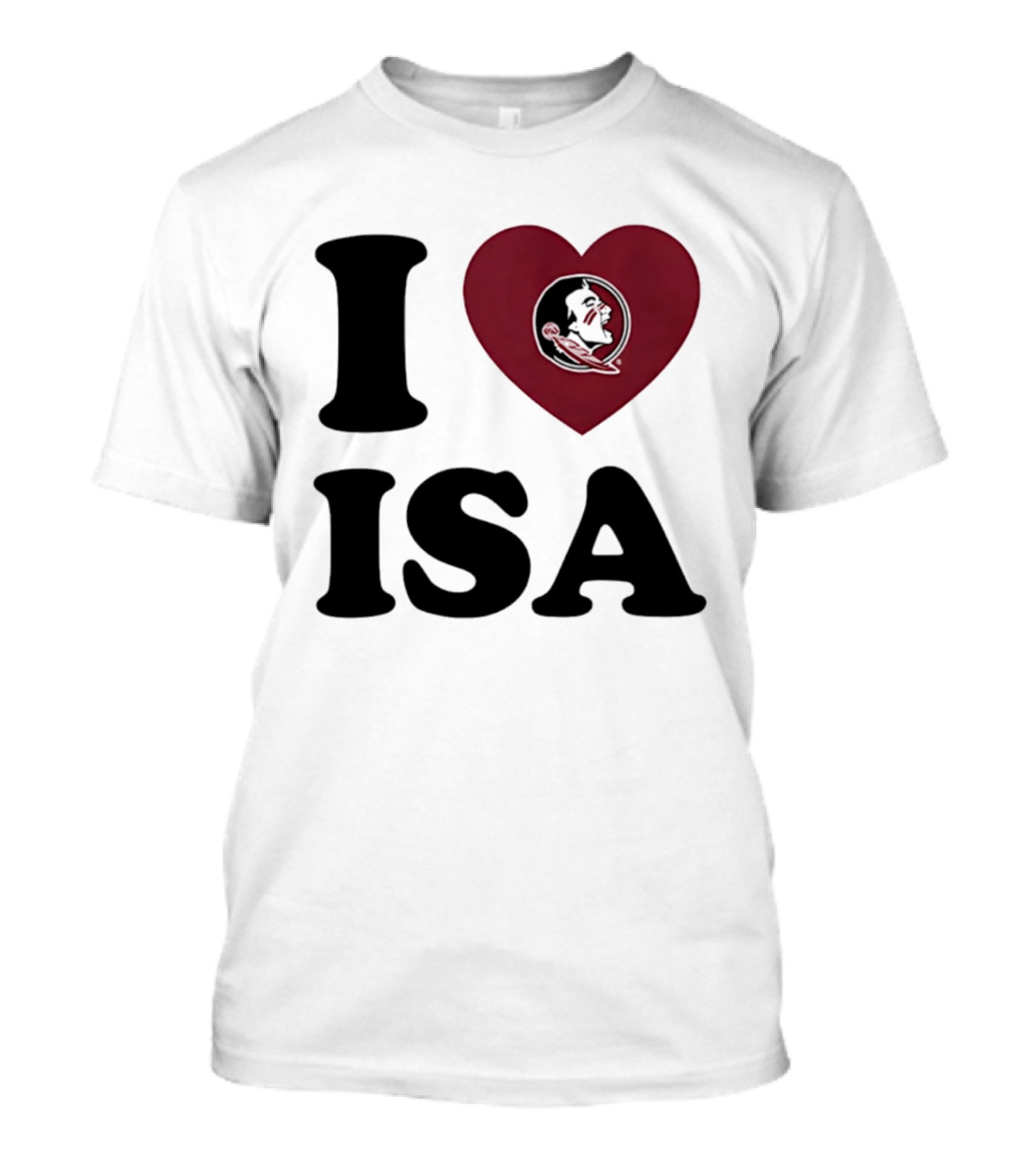 I Love Florida State Seminoles Heart ISA T-Shirt