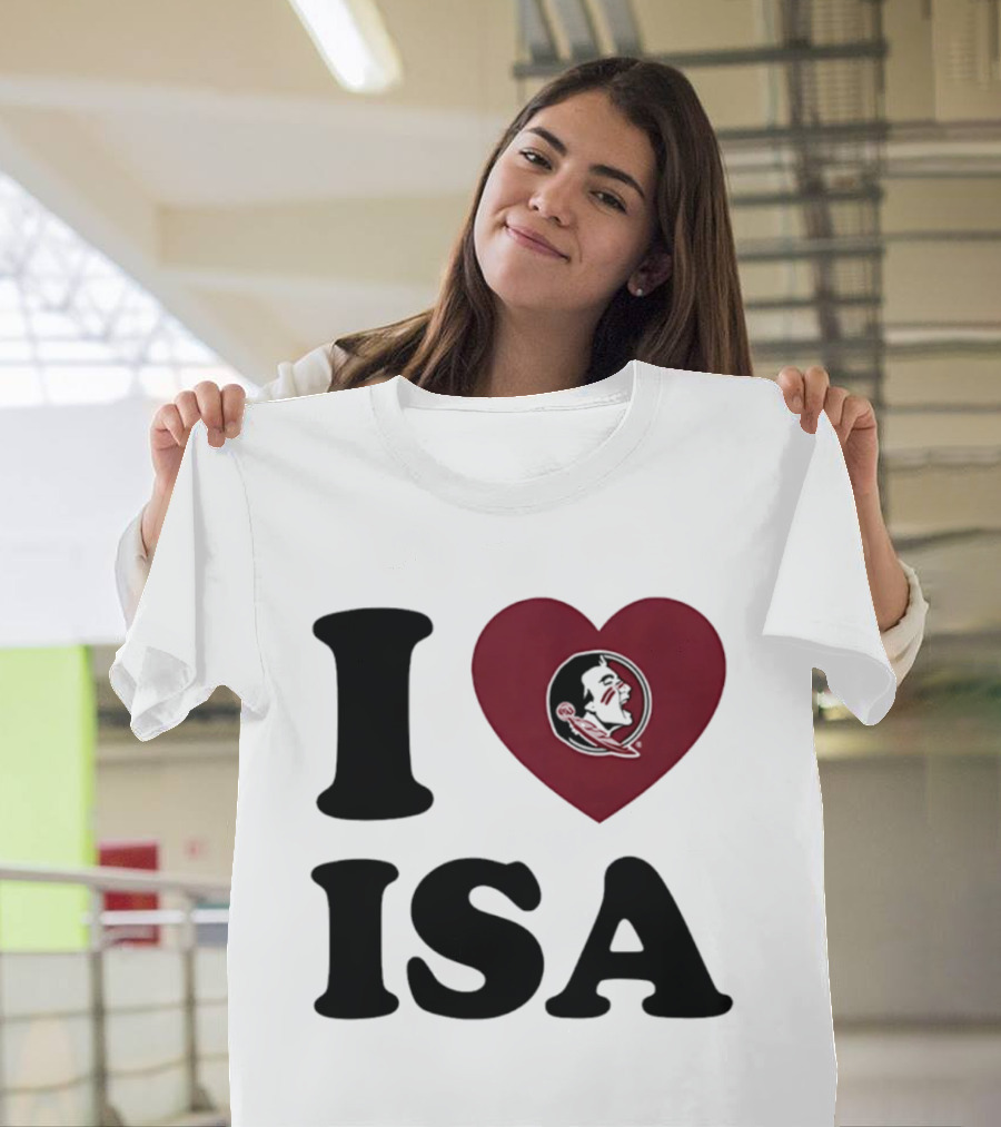 I Love Florida State Seminoles Heart ISA T-Shirt