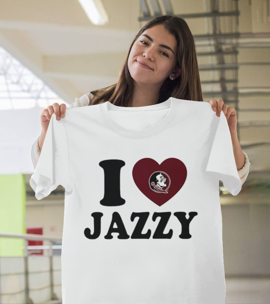 I Love Jazzy Florida State Heart Fan Pride T-Shirt