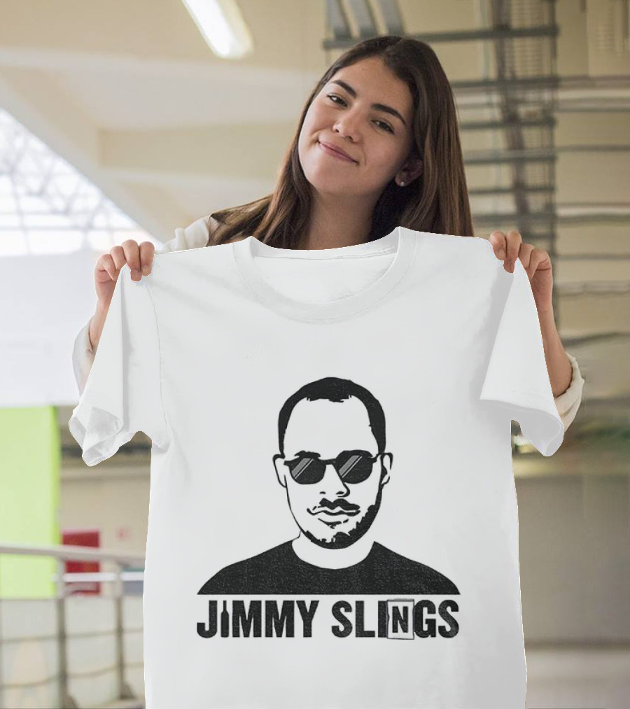 Jimmy Slings Sketch Portrait With Sunglasses T-Shirt