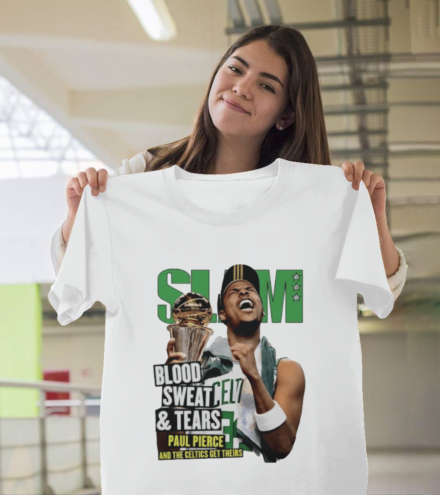 Paul Pierce SLAM Blood Sweat & Tears Celtics Champions T-Shirt