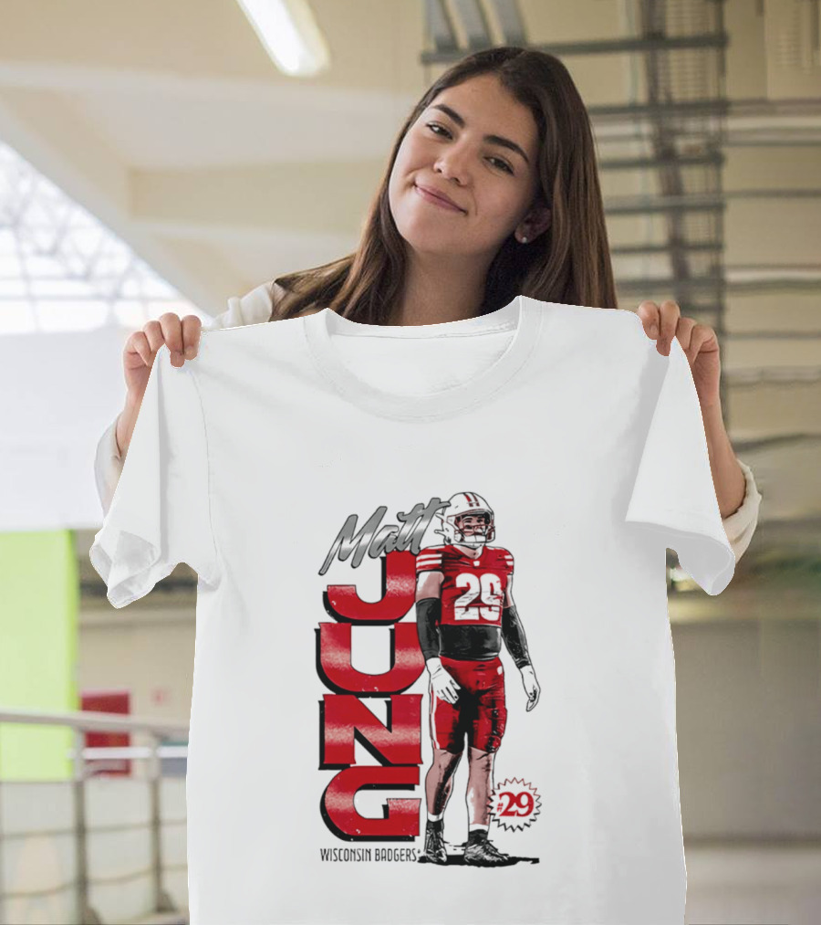 Matt Jung Wisconsin Badgers Football NCAA 29 T-Shirt