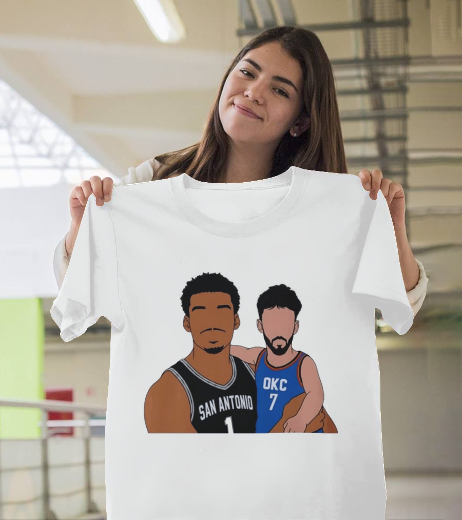 San Antonio Victor Wembanyama OKC Chet Holmgren Basketball T-Shirt