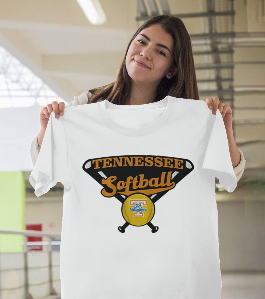 Tennessee Lady Volunteers Softball Crossed Bats T-Shirt