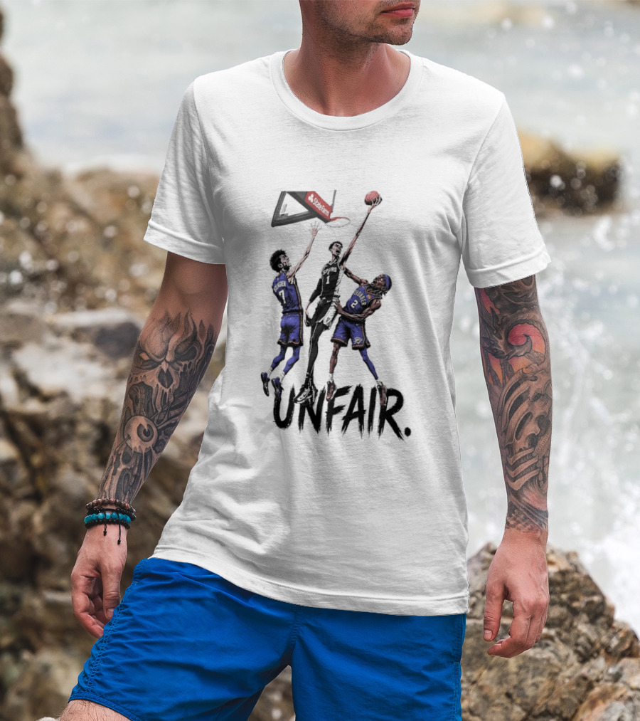 Unfair Victor Wembanyama San Antonio Spurs Chet Holmgren Shai Gilgeous Alexander Basketball Jump Contest T-Shirt