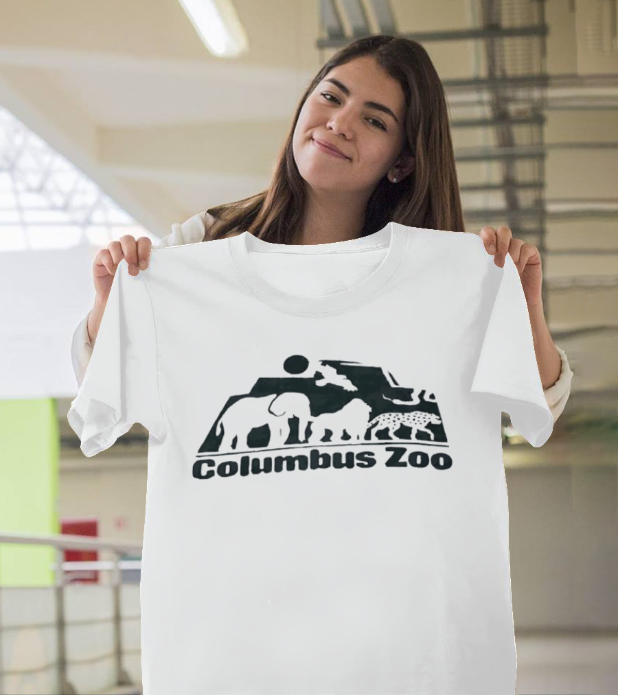Columbus Zoo Elephant Lion Leopard Scenery T-Shirt