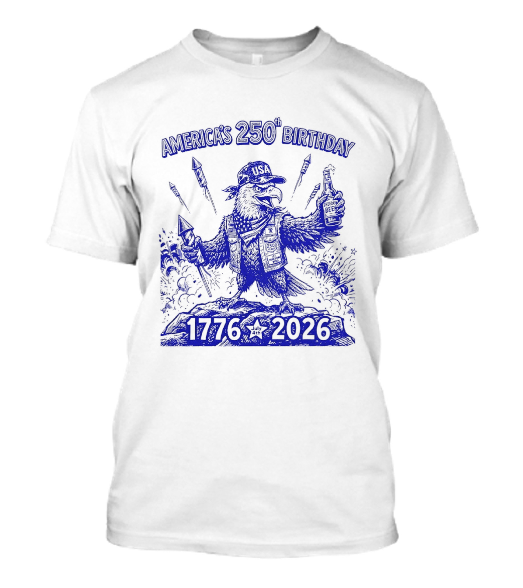 America's 250th Birthday Semiquincentennial Eagle 1776 2026 T-Shirt