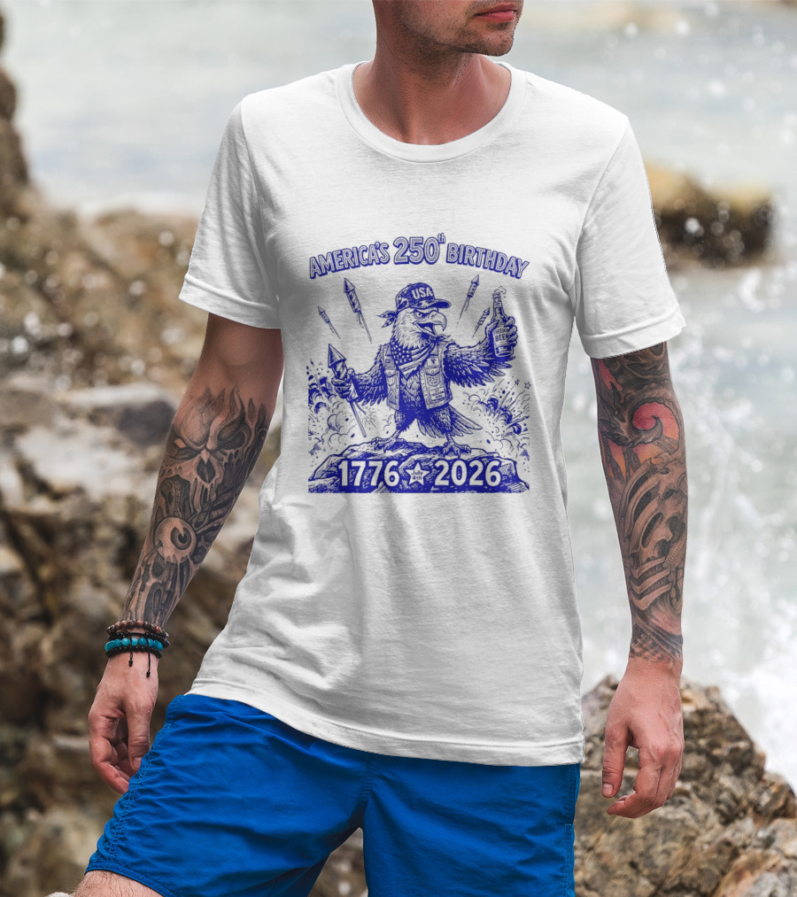 America's 250th Birthday Semiquincentennial Eagle 1776 2026 T-Shirt
