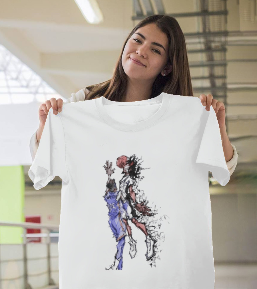 Oklahoma Basketball Number 25 Exploding Sketch Dunk Dynamic Sports T-Shirt