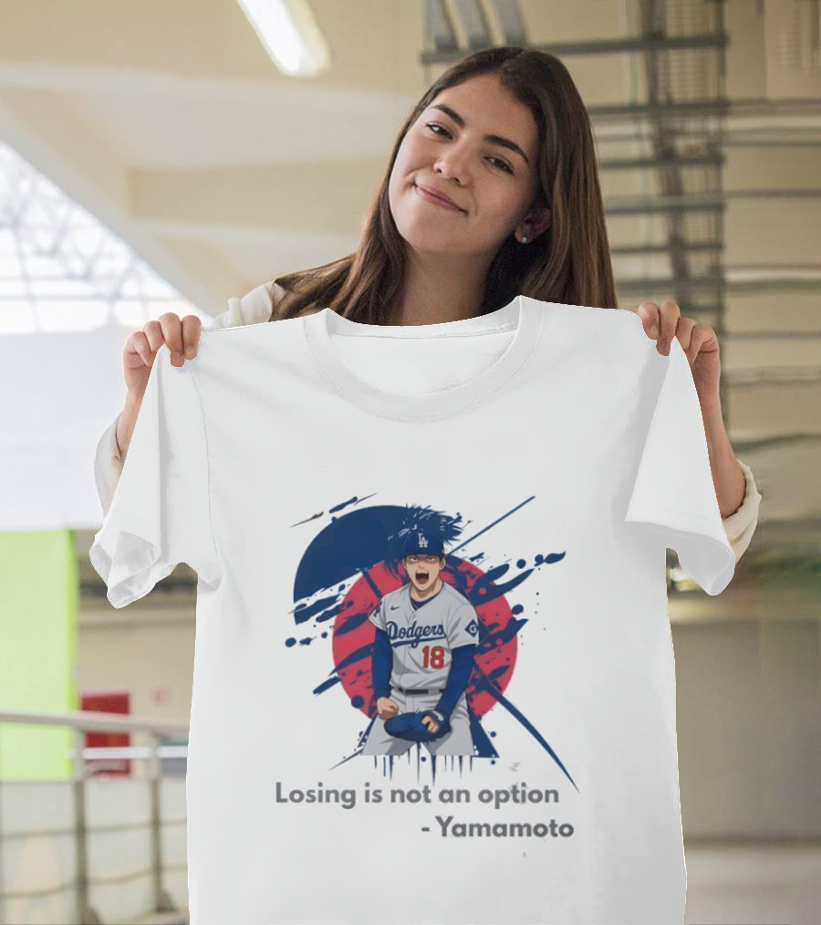 Yoshinobu Yamamoto Dodgers Anime Style Los Angeles Baseball Winning Mindset T-Shirt