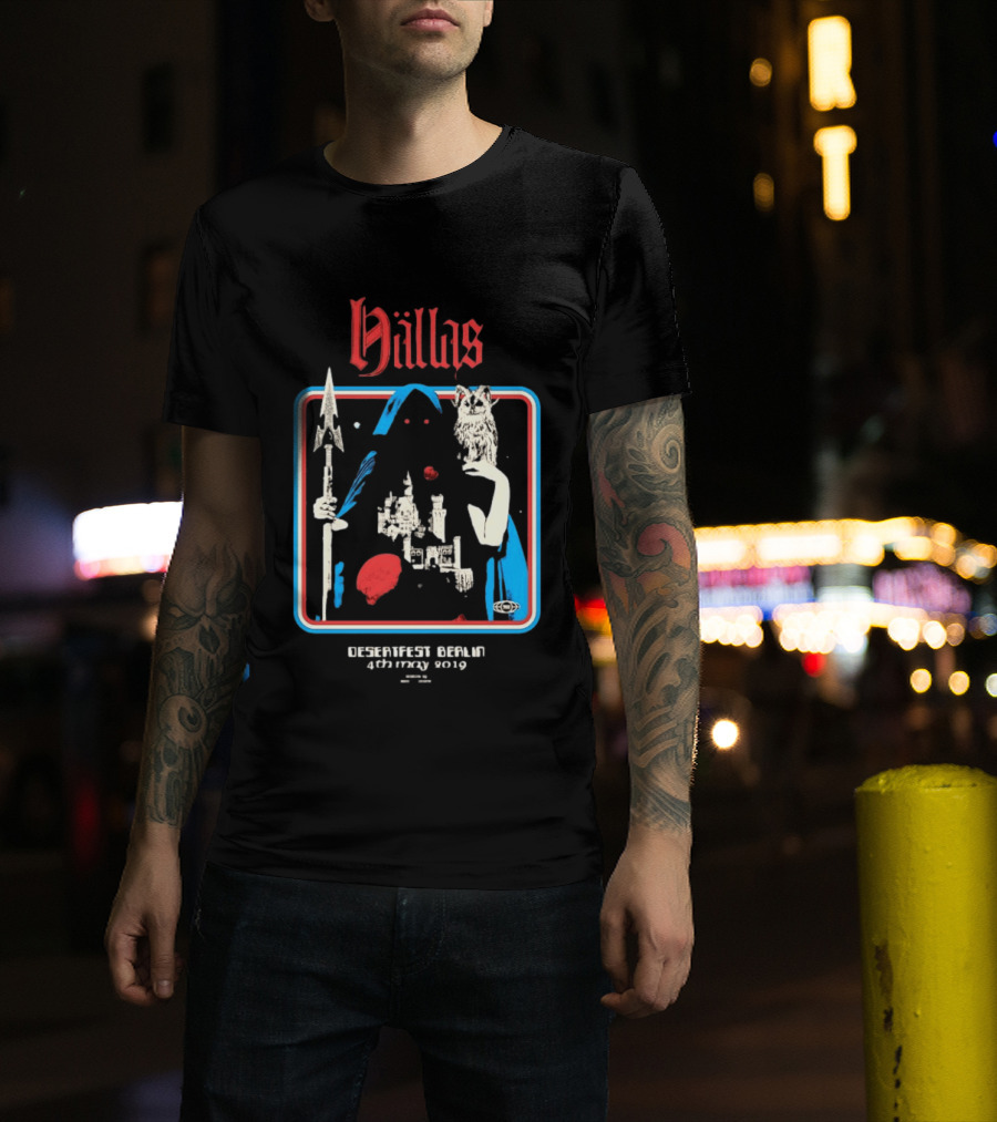 Hällas Desertfest Berlin Wizard Owl Castle 4th May 2019 T-Shirt