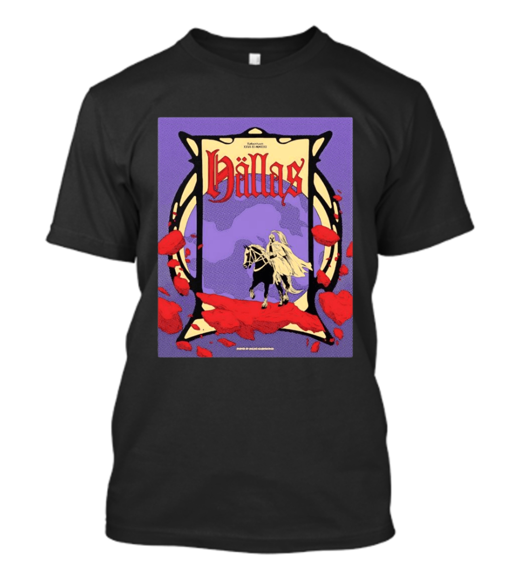 Hällas Konsert XXI IV MMXXII Knight On Horse In Red Flowers T-Shirt