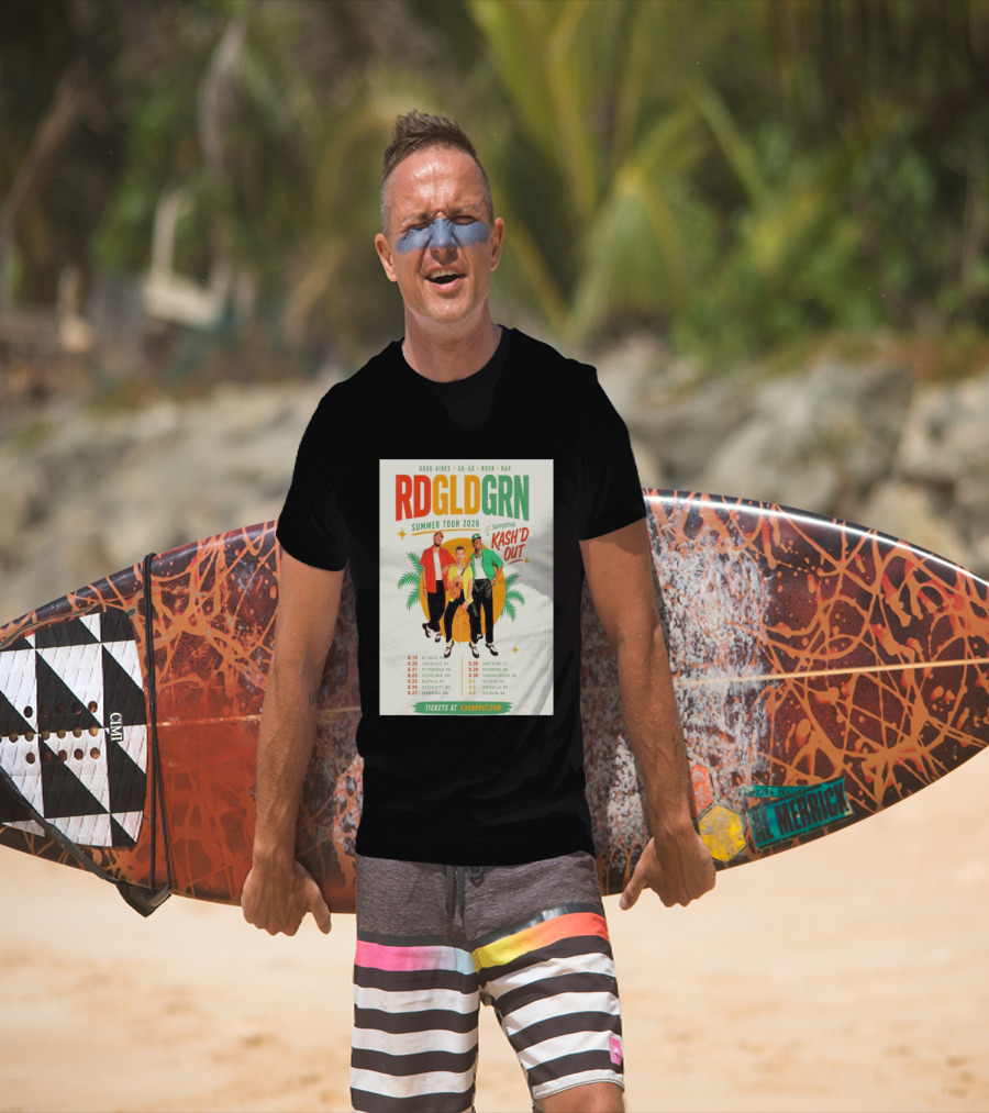 RDGLDGRN Summer Tour 2026 Good Vibes Go Go Rock Rap Supporting Kash'd Out T-Shirt