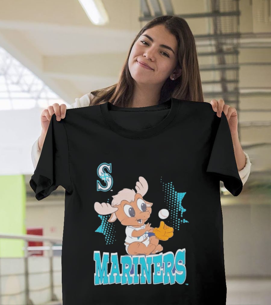 Seattle Mariners Baby Moose Rookie Baseball Glove Mariners T-Shirt