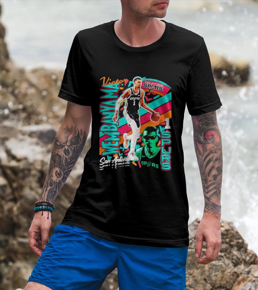 Victor Wembanyama San Antonio Spurs Retro Style Wemby 1 T-Shirt