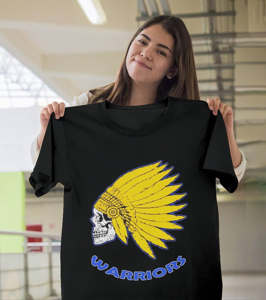 Warriors Fearless Spirit Skull Yellow Headdress T-Shirt