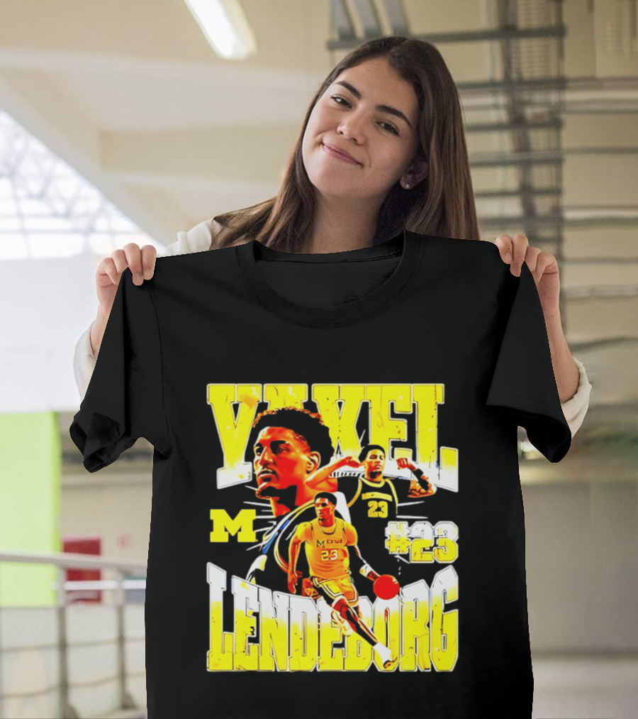Yaxel Lendeborg #23 Michigan Wolverines Basketball M Player T-Shirt