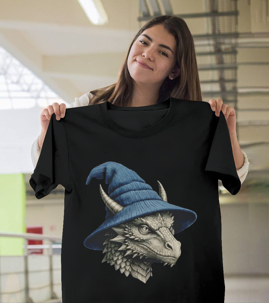 Beanie Dragon Wizard Hat Fantasy Creature T-Shirt