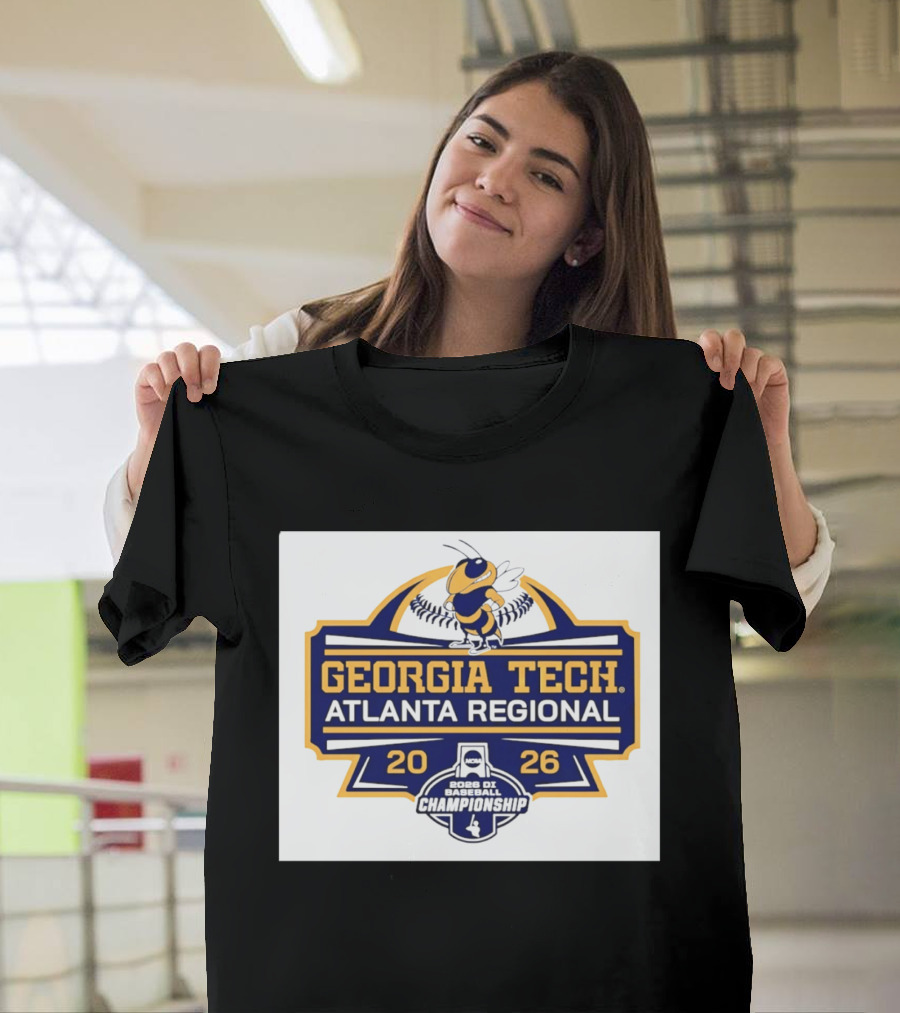 Georgia Tech Yellow Jackets Atlanta Regional 2026 NCAA DI Baseball Championship T-Shirt