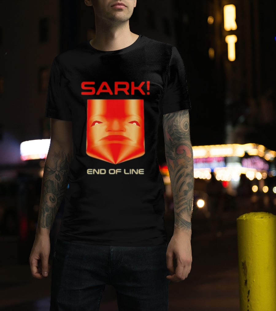 Sark End Of Line Retro Gaming Villain Face T-Shirt