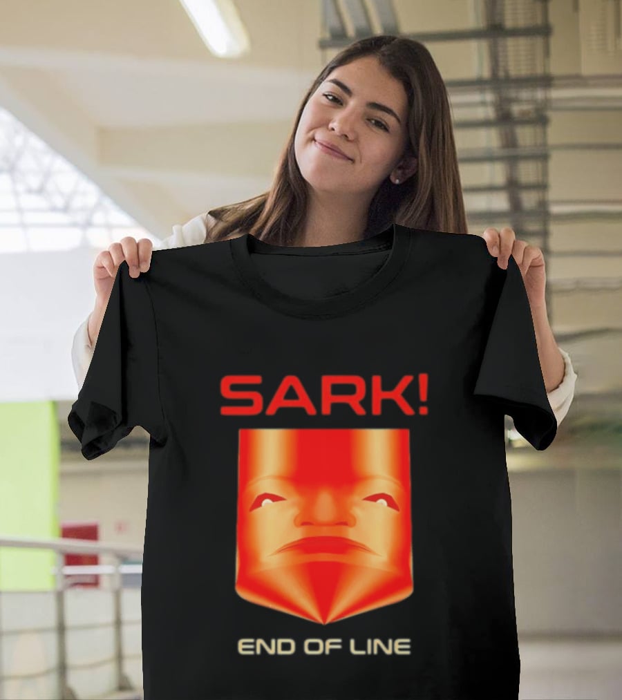 Sark End Of Line Retro Gaming Villain Face T-Shirt
