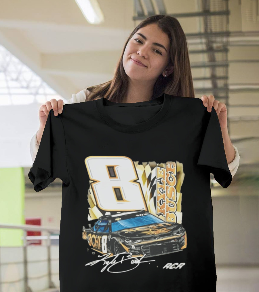 Kyle Busch 8 RCR NASCAR Race Car Signature T-Shirt