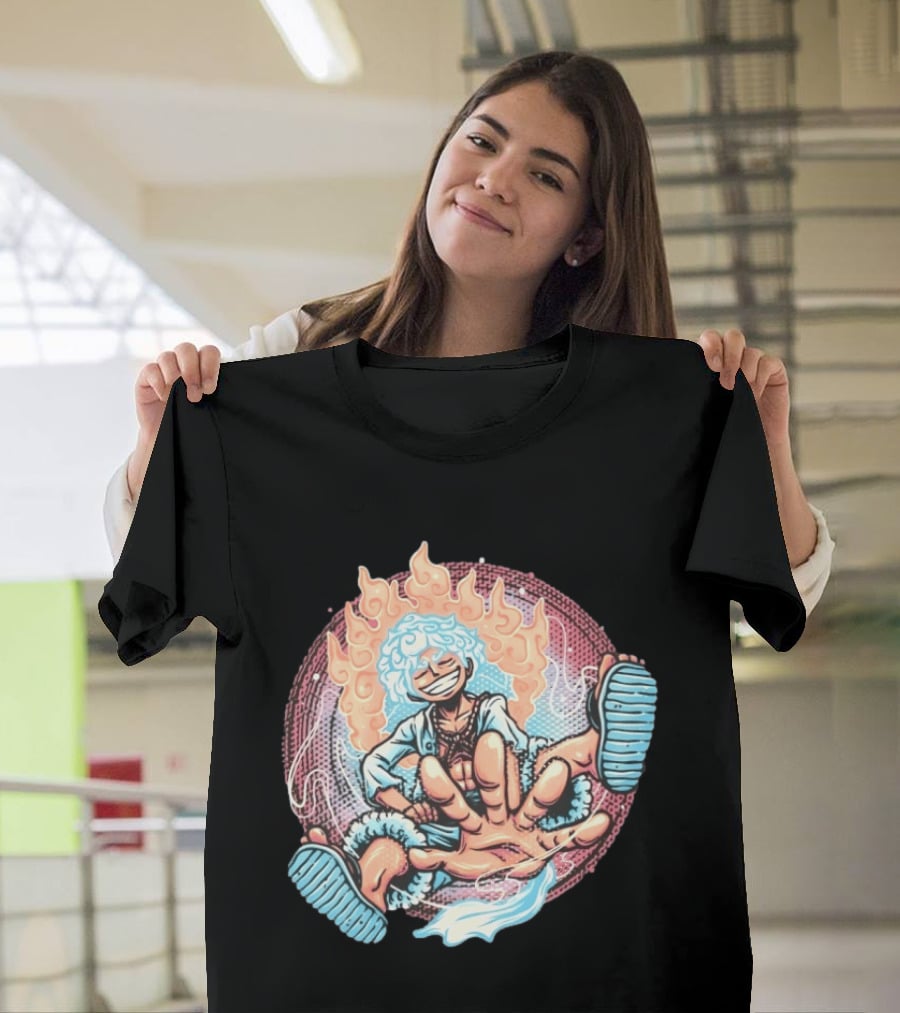 Luffy's Awakened Gear 5 Pirate King Manga Anime T-Shirt