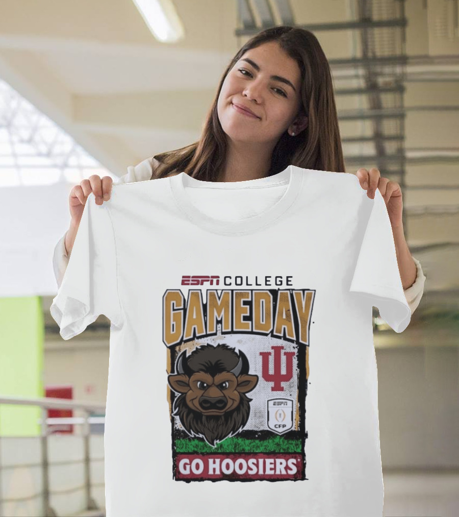 ESPN College Gameday Go Hoosiers IU Buffalo Football T-Shirt