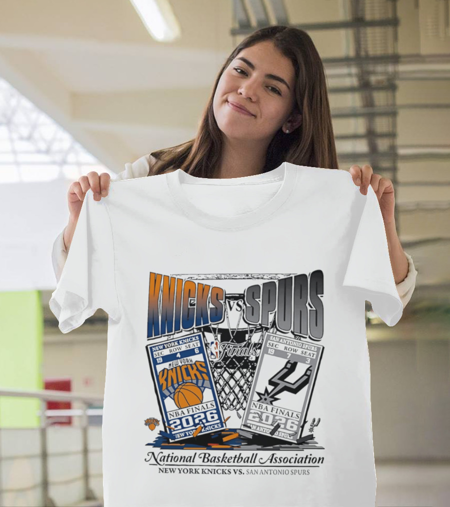 New York Knicks Vs San Antonio Spurs NBA Finals Tickets 2026 National Basketball Association T-Shirt