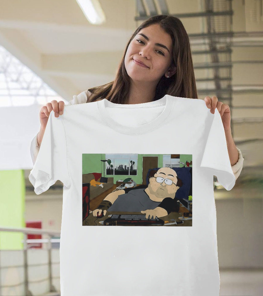 Gamer South Park Meme Online Gaming Guy Couch Scene T-Shirt