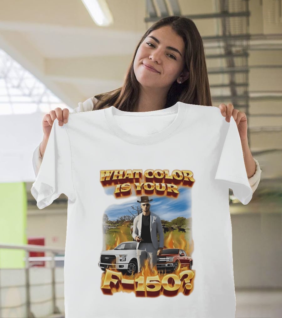 What Color Is Your F 150 Cowboy Fire Landscape T-Shirt