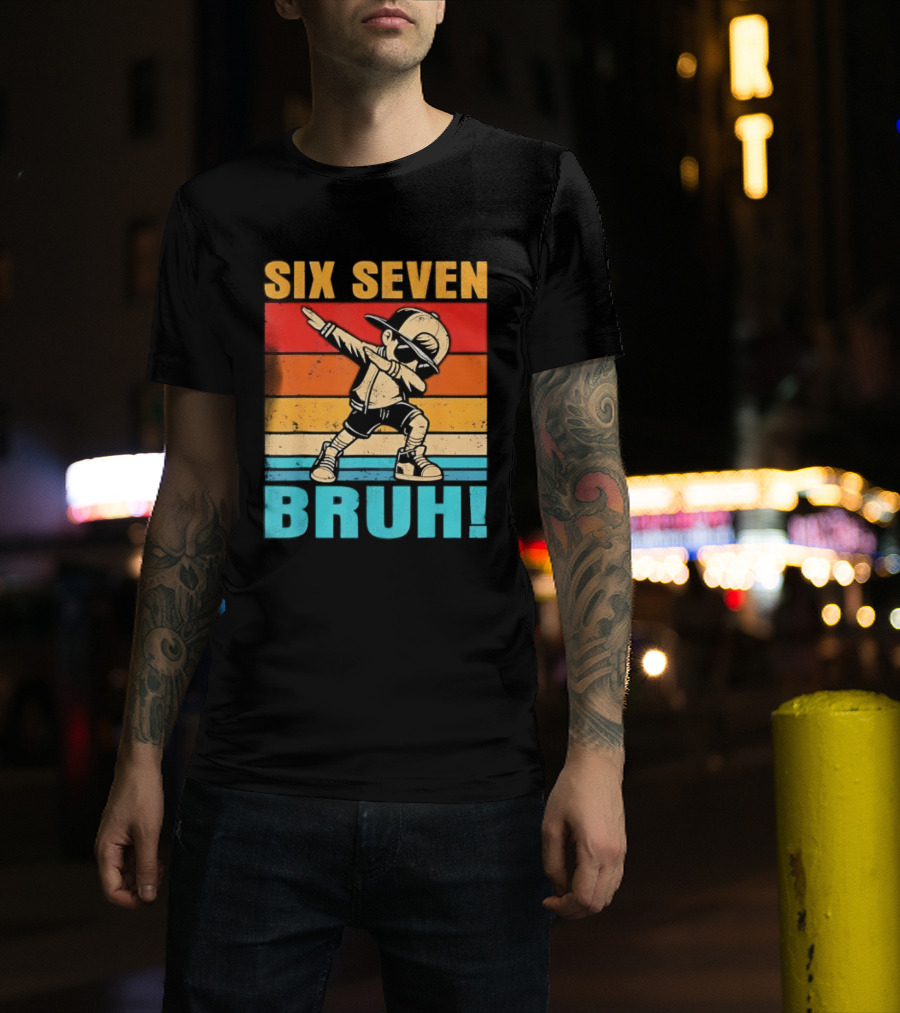 Six Seven Birthday Dab Bruh Kid T-Shirt