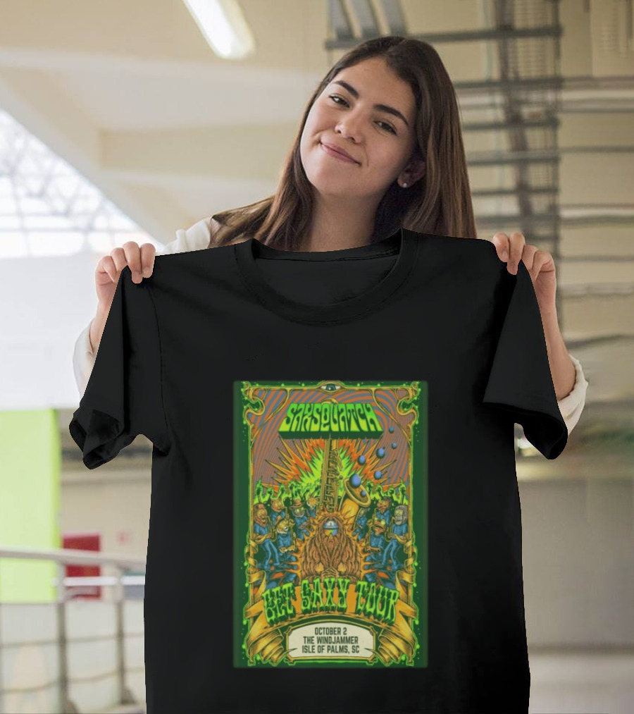 Saxsquatch Get Saxy Tour The Windjammer Isle Of Palms SC October 2 2026 T-Shirt