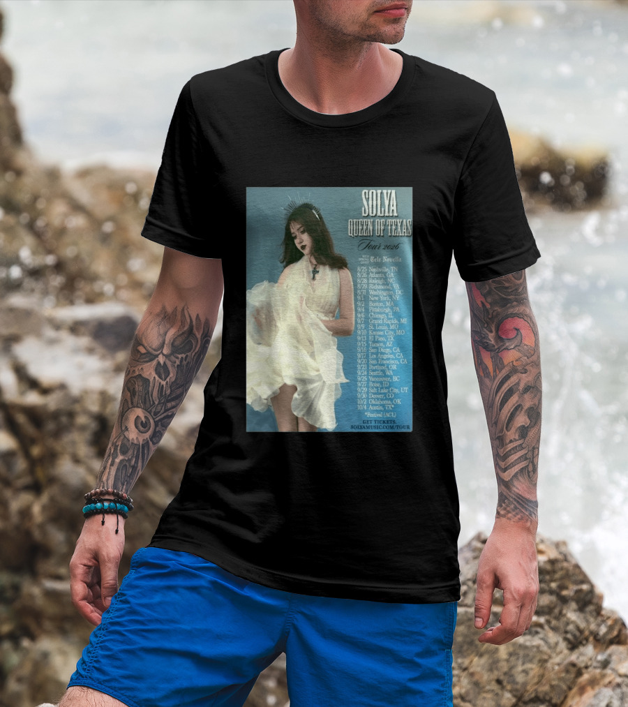 Solya Queen Of Texas Tour 2026 With Special Guest Tele Novella T-Shirt