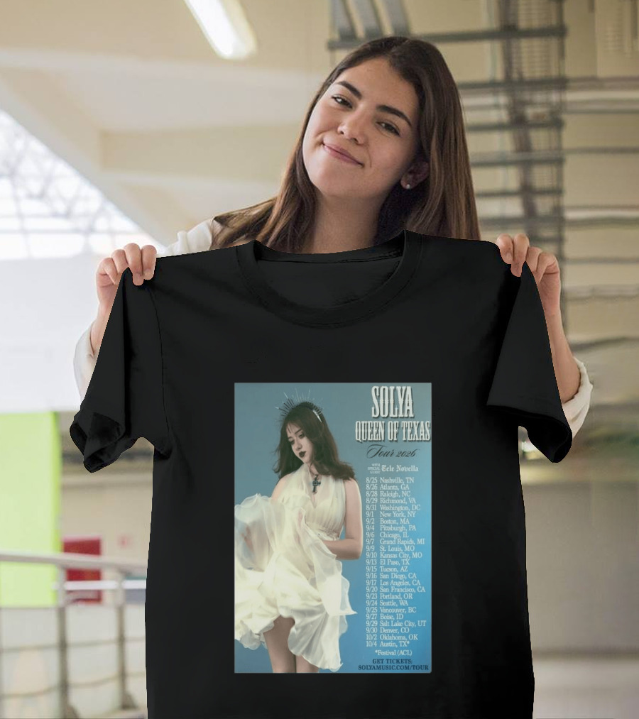 Solya Queen Of Texas Tour 2026 With Special Guest Tele Novella T-Shirt