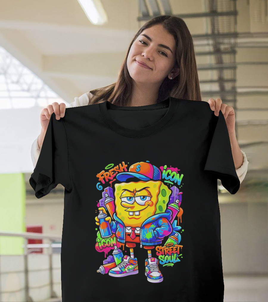 Sponge Bob Square Pants Fresh Icon Street Soul T-Shirt