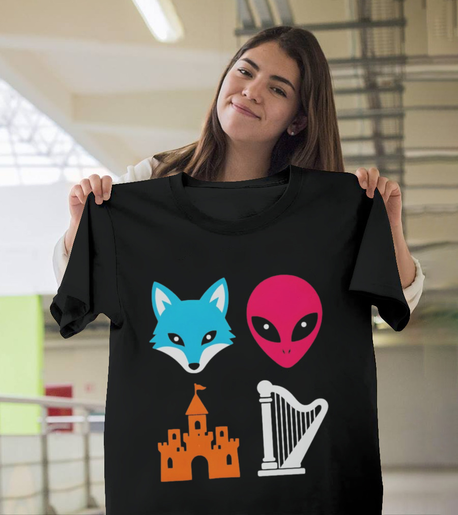 Spurs Fox Alien Castle Harper Basketball Meme T-Shirt