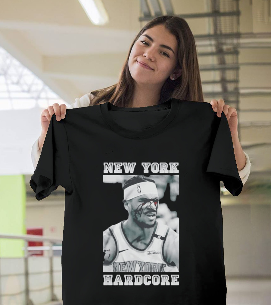 New York Hardcore Josh Hart Bleeding Face NBA Knicks T-Shirt