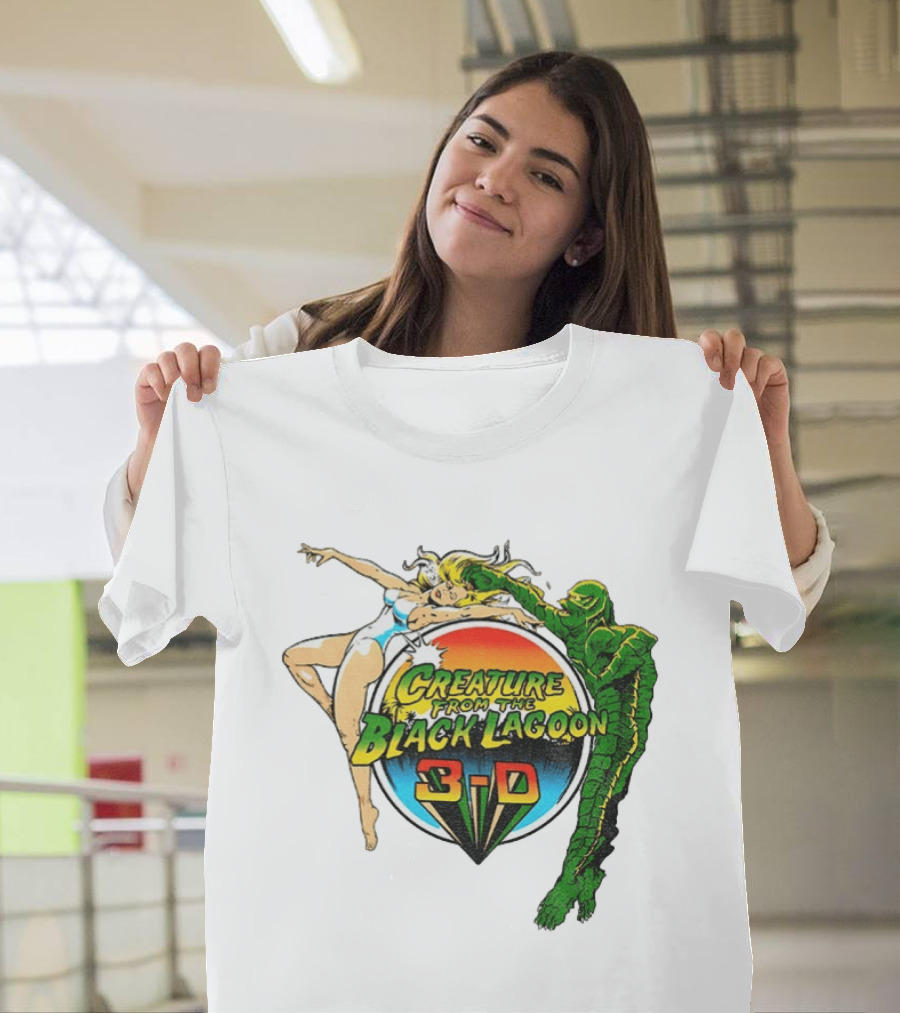 Creature From The Black Lagoon 3 D Gill Man Cartoon T-Shirt