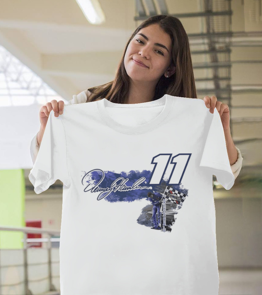 Denny Hamlin 11 Signature NASCAR Cup Series Sunoco Racing T-Shirt