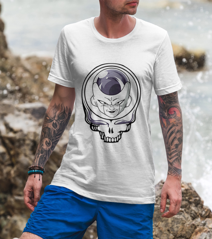Frieza And Grateful Dead Skull Crossover Fusion T-Shirt