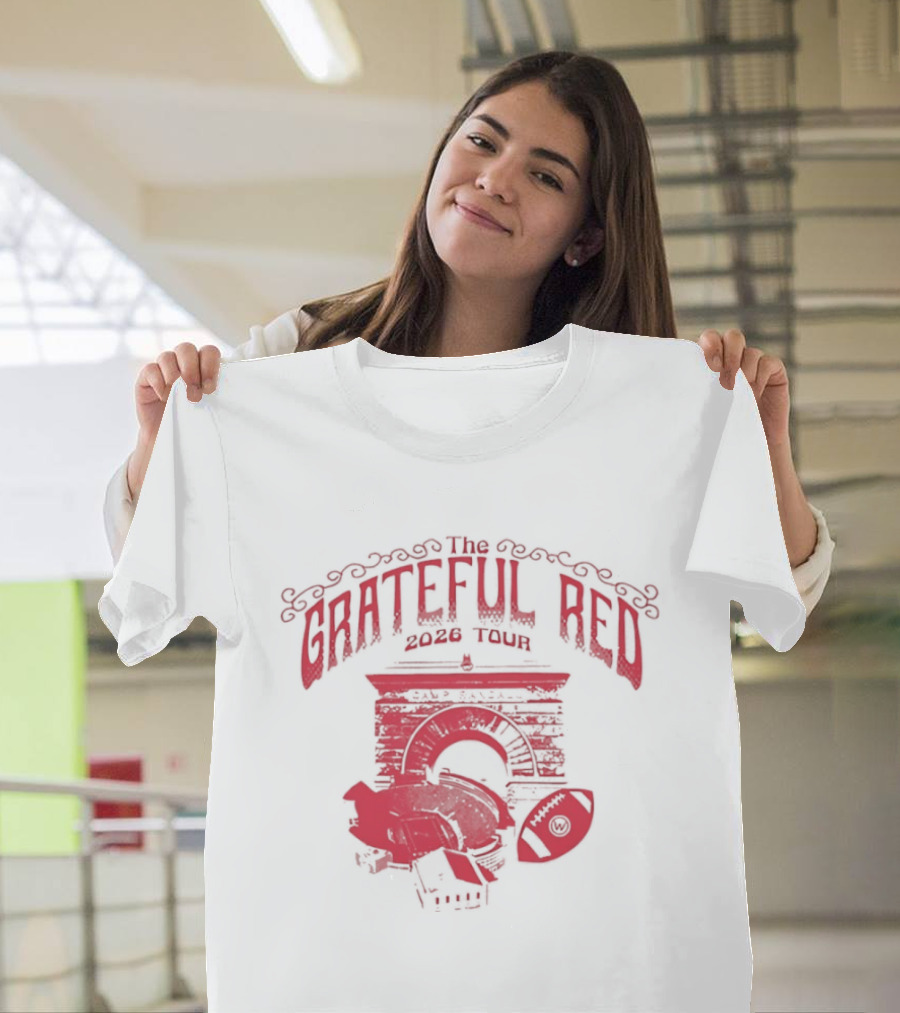Grateful Dead The Grateful Red 2026 Tour Camp Randall Wisconsin Badgers Football College T-Shirt