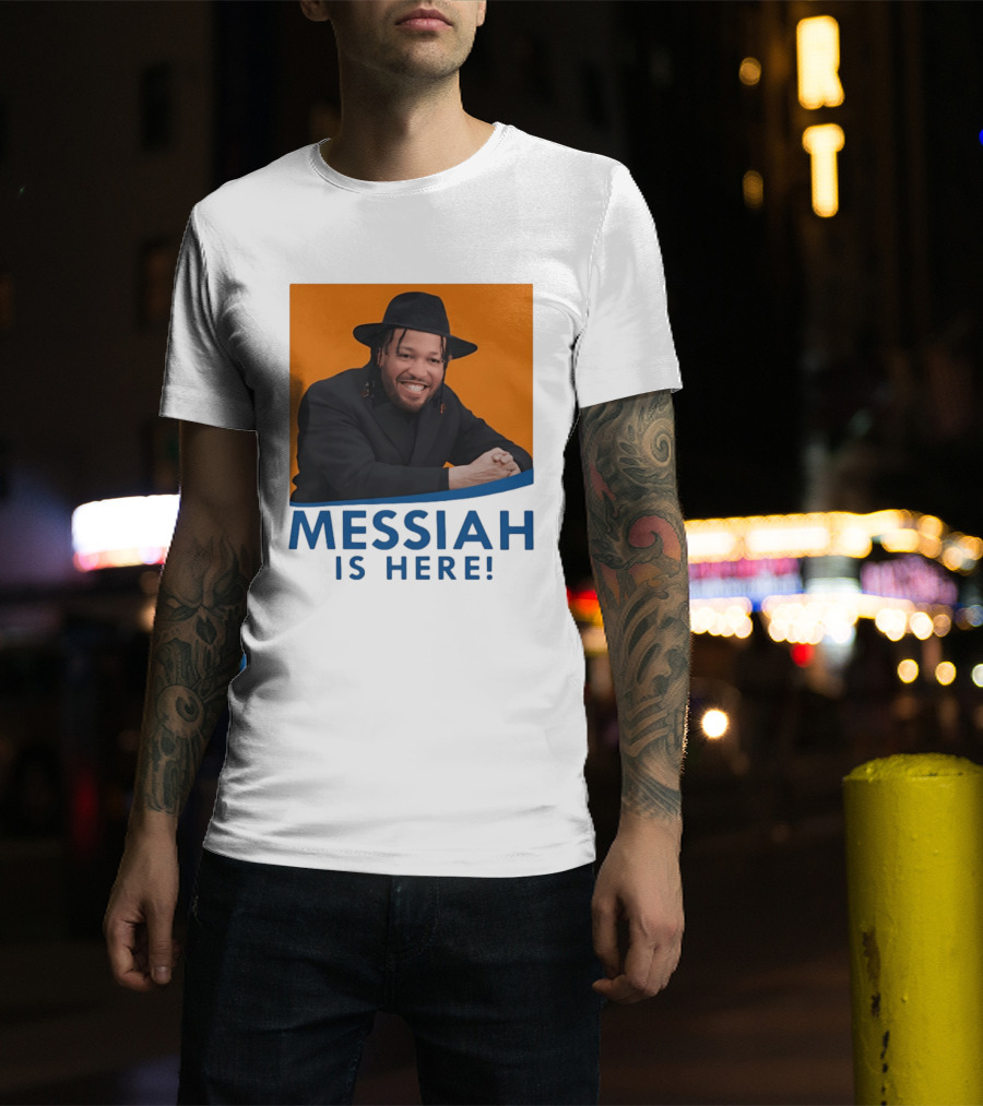 Jalen Brunson Nissim Black New York Knicks Messiah Is Here T-Shirt