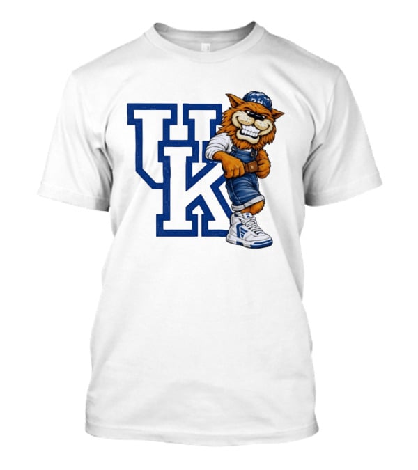 Kentucky Wildcats UK Mascot In Overalls Sneakers Athletics Basketball T-Shirt