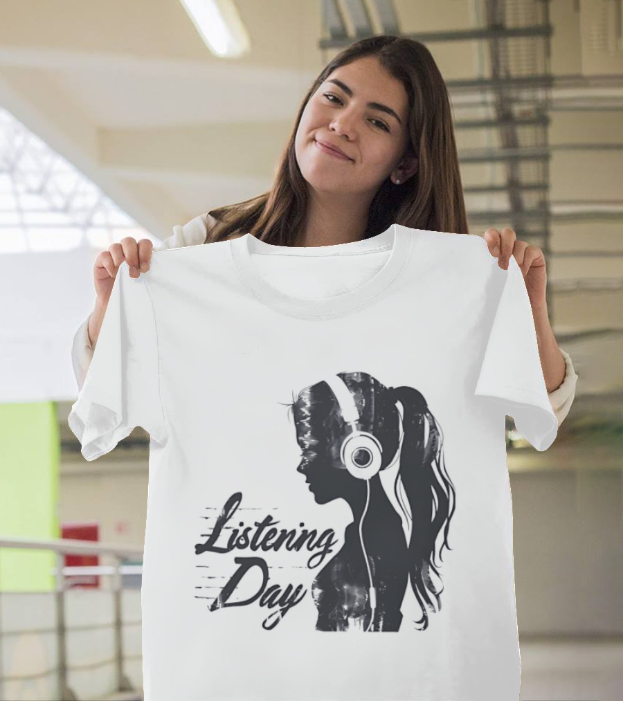 Listening Day Headphones Audio Music Concert T-Shirt