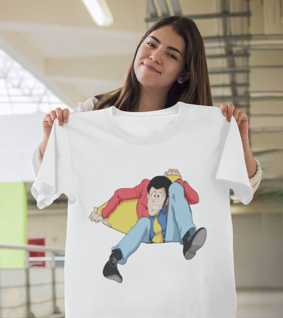 Lupin III Character In Red Jacket And Blue Pants T-Shirt