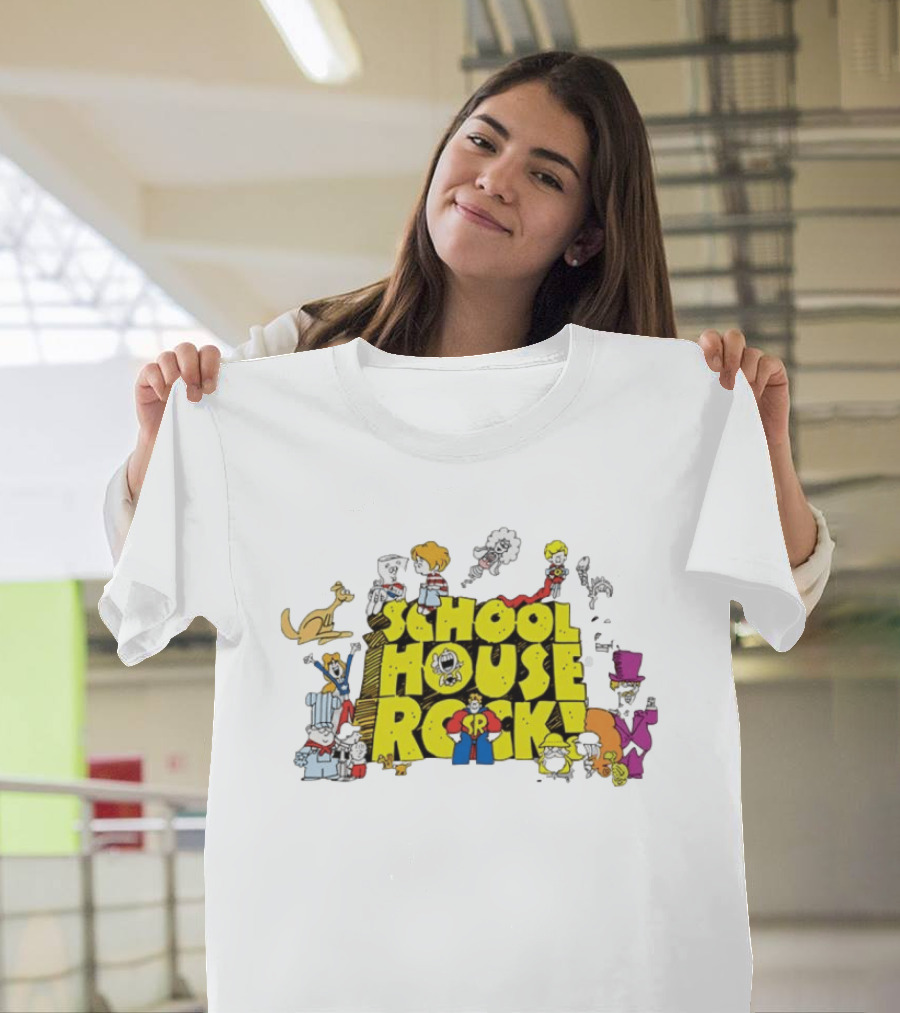 Schoolhouse Rock Characters Bill Conjunction Junction And Friends T-Shirt