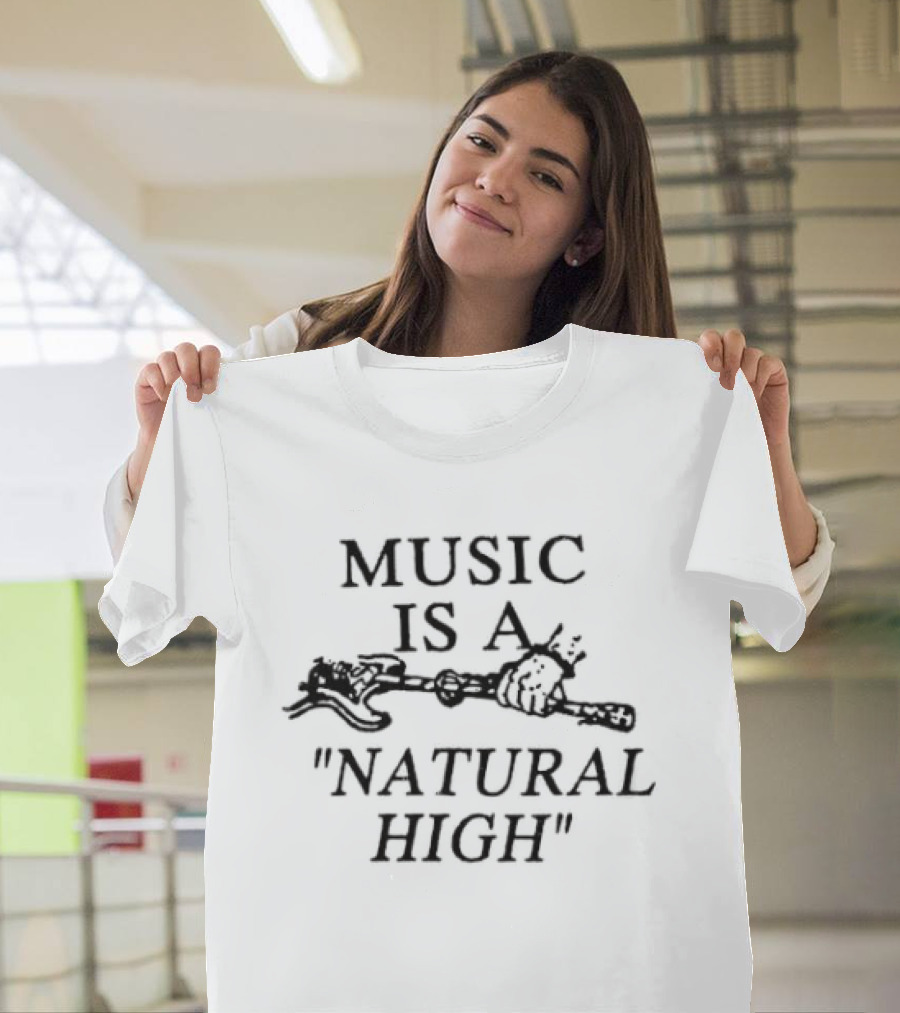 Music Is A Natural High Electric Guitar T-Shirt