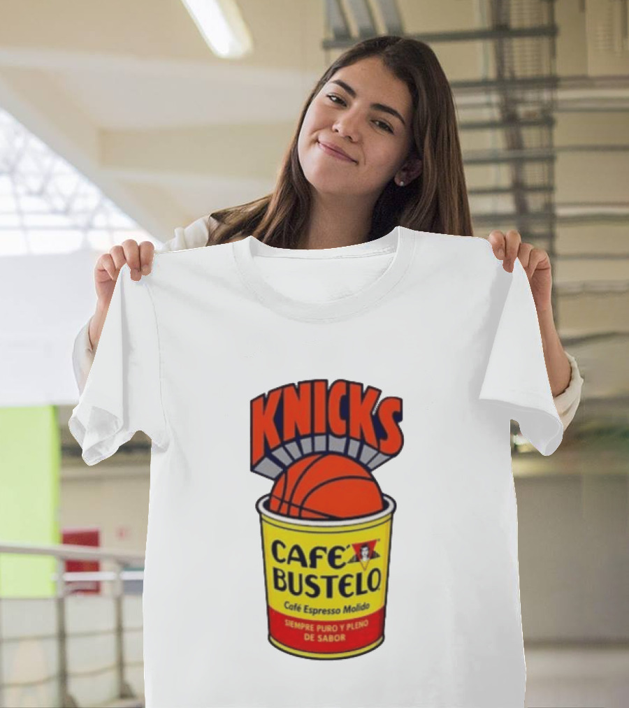 New York Knicks Cafe Bustelo Espresso Molido Basketball NBA T-Shirt