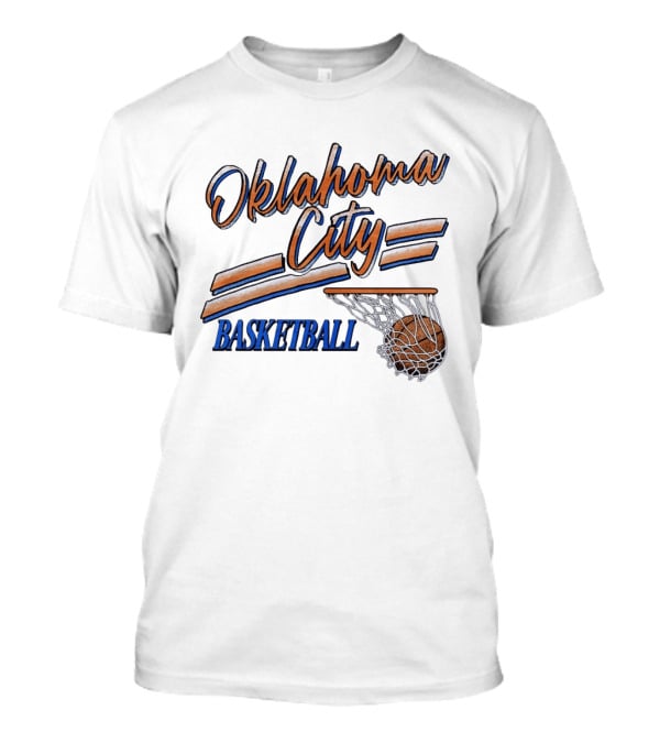 Oklahoma City Basketball Hoops And Net T-Shirt